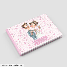 Elegante Personalizado Pareja Boda Libro de invita