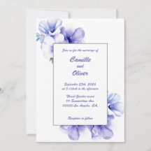 Elegante perwinkle: Invitación a la boda