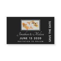 Elegante pescado de Koi Gold Save the Date