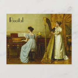 Elegante Piano Harp Invitaciones Recitales