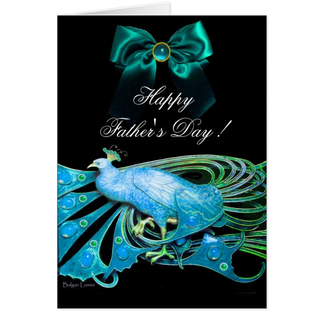 ELEGANTE PIEDRA AZUL, PIEDRAS DE GEM, BOW Día del  (Frente)