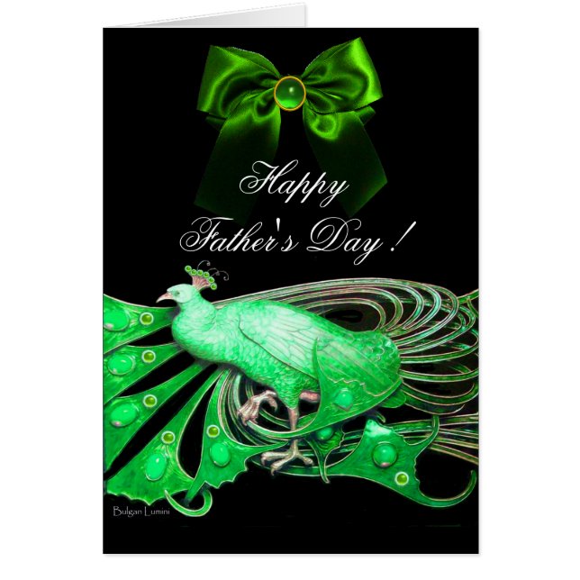 ELEGANTE PIEDRA VERDE, PIEDRAS DE GEM, BOW Día del (Frente)