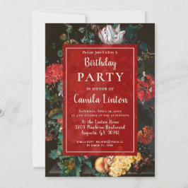 Elegante pintura floral Invitación a la fiesta de 