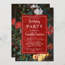 Elegante pintura floral Invitación a la fiesta de