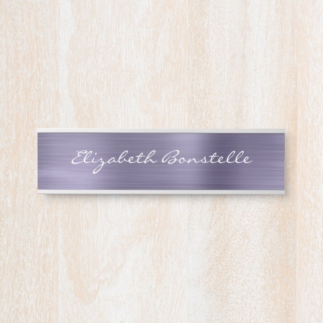 Elegante placa de identificación de escritorio con (Anverso)