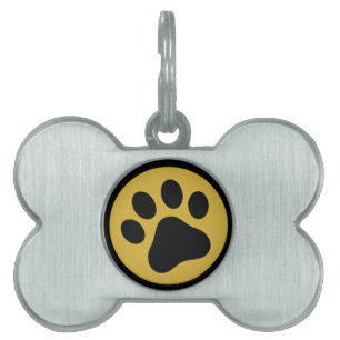 Elegante placa de identificación para mascotas con