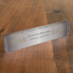 Elegante placa de la mesa metálica de Dragón Plata