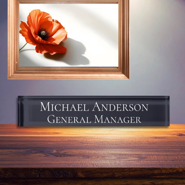 Elegante placa de nombre azul de la Marina (Subido por el creador)