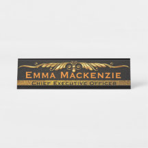 Elegante Placa de nombres de escritorio profesiona