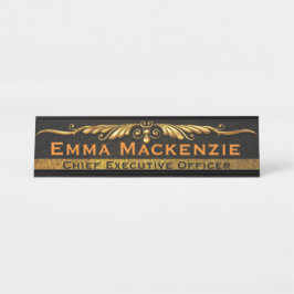 Elegante Placa de nombres de escritorio profesiona