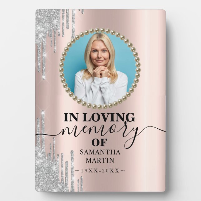 Elegante placa de recuerdo fotográfico moderno (Frente)