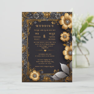 Elegante Plan de Mesa de Boda Ivy e Invitaciones