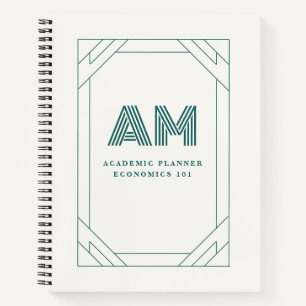 Elegante Planificador Académico y Cuaderno con Mon
