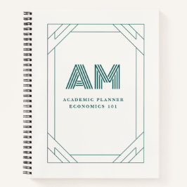 Elegante Planificador Académico y Cuaderno con Mon