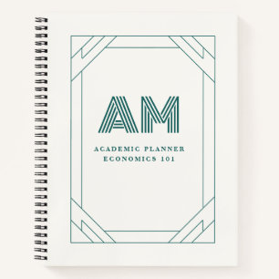 Elegante Planificador Académico y Cuaderno con Mon