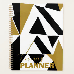 ELEGANTE PLANIFICADOR BLANCO NEGRO DE ORO ART DECO