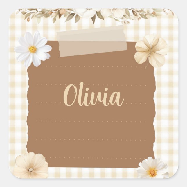 Elegante Planificador con sello suave y acentos Ro (Anverso)