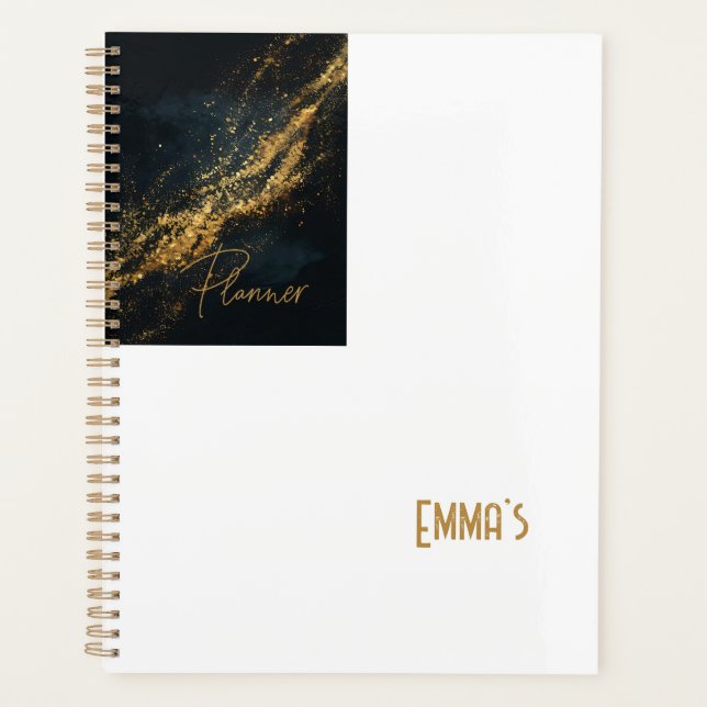 ELEGANTE PLANIFICADOR DE GOLDEN SPARKLING (Anverso)