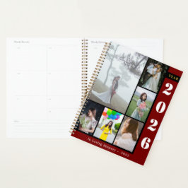 Elegante Planificador Personalizado de Seis Fotos 
