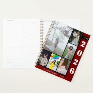 Elegante Planificador Personalizado de Seis Fotos 