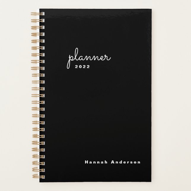Elegante Planificador Semanal Mensual Sin Fecha en (Anverso)