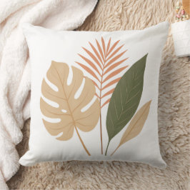Elegante planta bohemia Imprimir almohada para dec