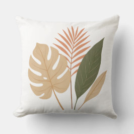 Elegante planta bohemia Imprimir almohada para dec