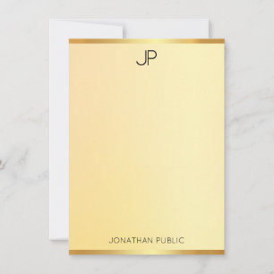 Elegante plantilla de aspecto dorado Monograma mod