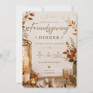 Elegante plantilla de invitación a cena de Friends