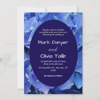 Elegante plantilla de invitación a la boda de la m