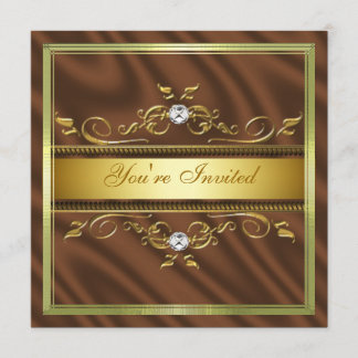 Elegante plantilla de invitación a Sienna Silk/Sat