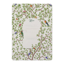 Elegante plantilla de menú de pájaros botánicos - 