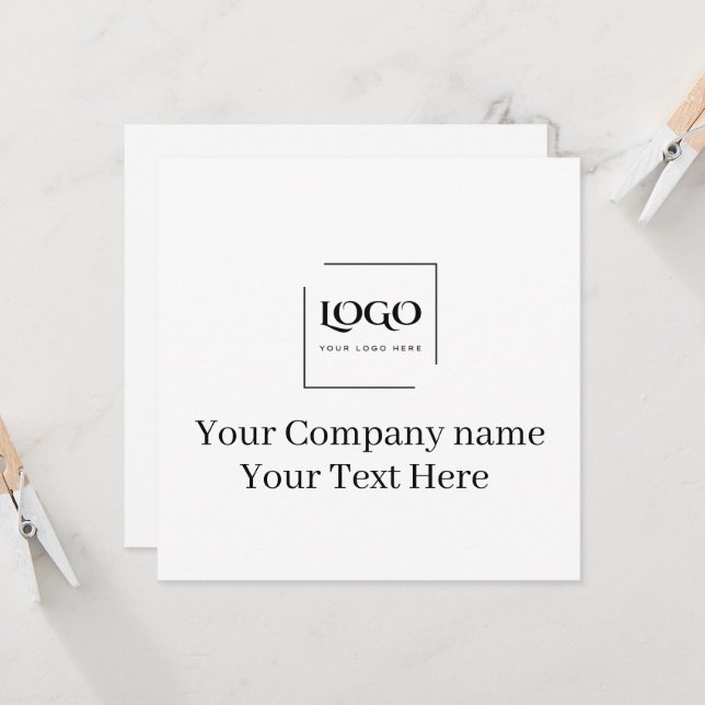 Elegante plantilla de su logo personalizada (Anverso/Reverso In Situ)