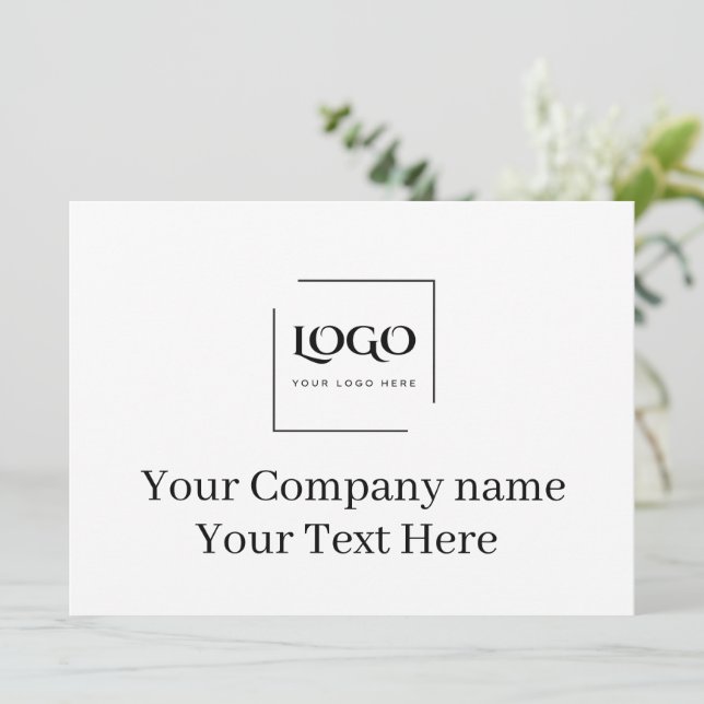 Elegante plantilla de tu logo personalizada (Anverso de pie)
