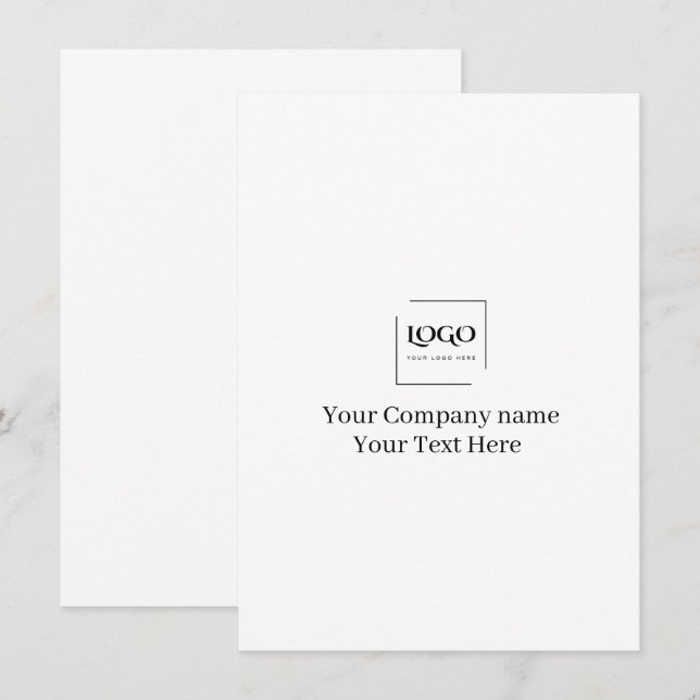 Elegante plantilla de tu logo personalizada (Anverso / Reverso)