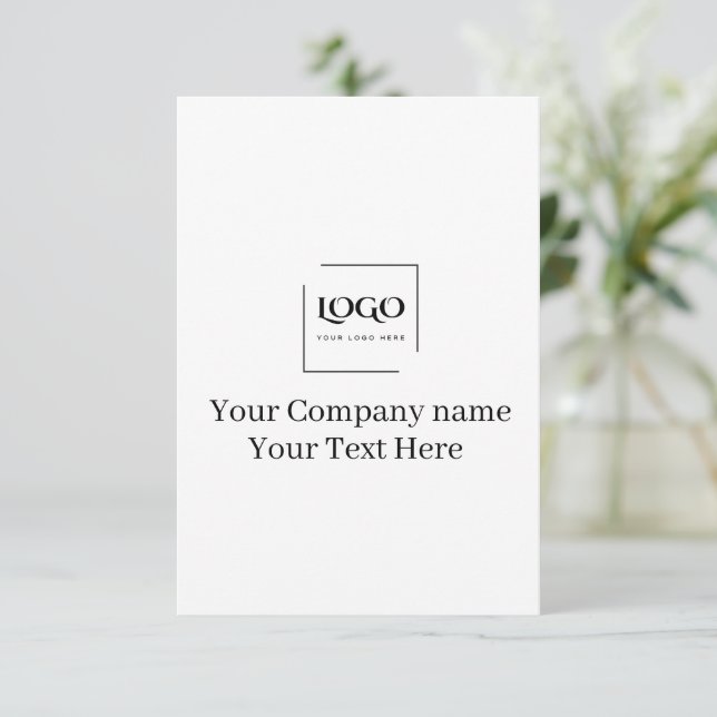 Elegante plantilla de tu logo personalizada (Anverso de pie)