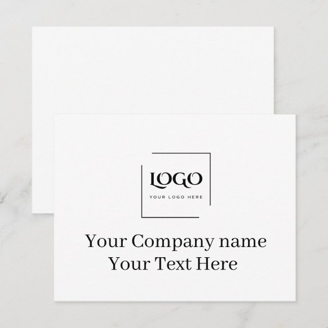 Elegante plantilla de tu logo personalizada (Anverso / Reverso)
