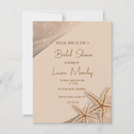 elegante playa Boho Bridal Shower Invitación