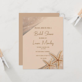elegante playa Boho Bridal Shower Invitación