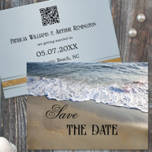Elegante playa simple Guardar la tarjeta de fecha