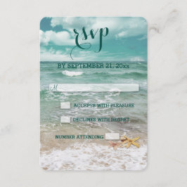 Elegante playa Starfish Wedding RSVP