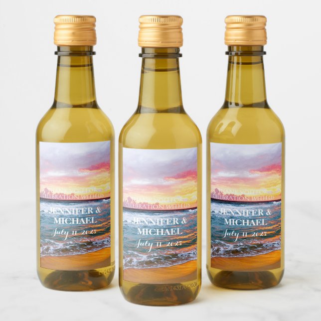 Elegante Playa Sunset Tropical Verano Elegante (Botellas)