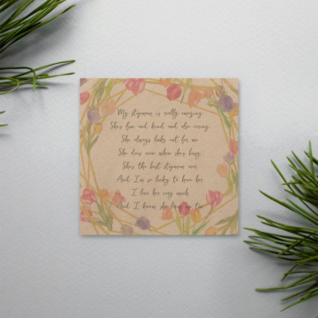 Elegante poema de agradecimiento floral para la ma (Subido por el creador)