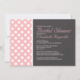 Elegante polka Dot Bridal Shower Invitaciones
