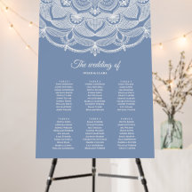 Elegante polvoriento azul encaje mandala clásico