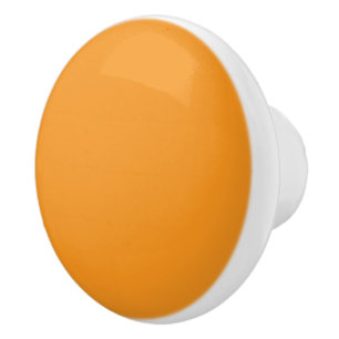 Elegante pomo de cerámica Naranja sólido para deco