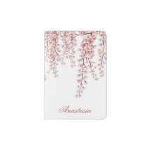 Elegante Porta Pasaporte Floral Sakura