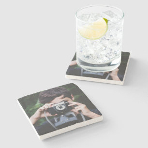 Elegante posavasos de piedra para hogar moderno