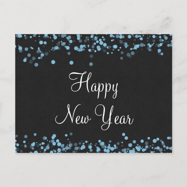 Elegante postal de Año Nuevo Feliz (Anverso)