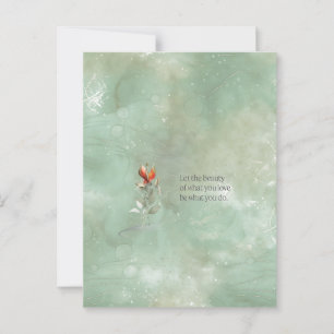 Elegante postal de cita floral